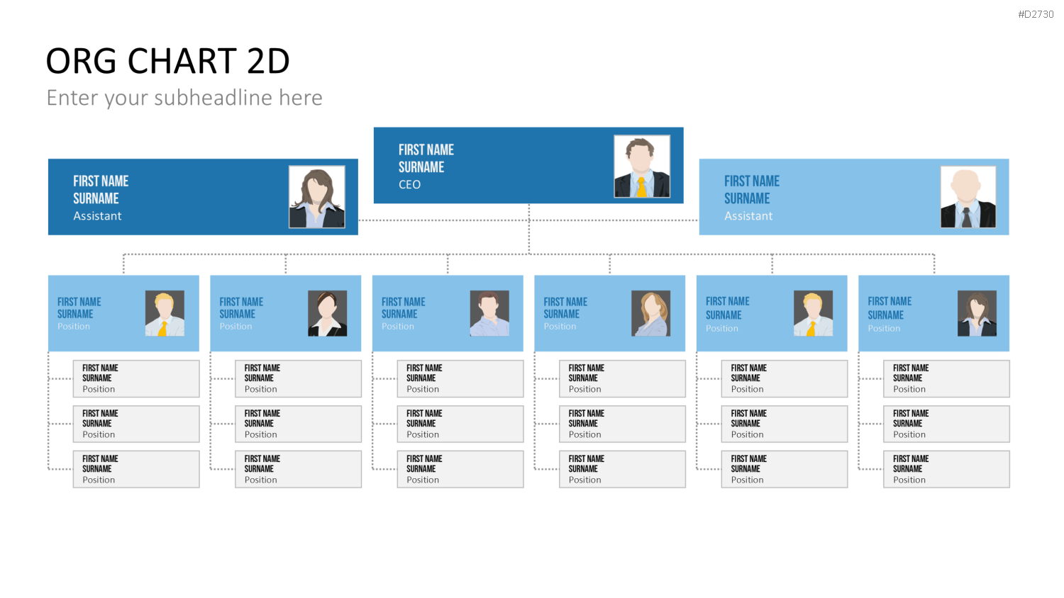 Organigramm - Toolbox 2D PowerPoint-Vorlage