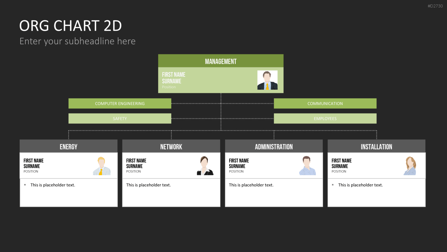 Organigramm - Toolbox 2D PowerPoint-Vorlage