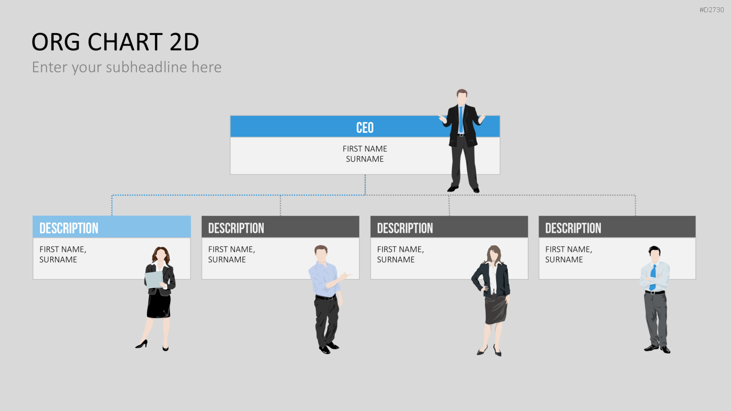 Organigramm - Toolbox 2D PowerPoint-Vorlage