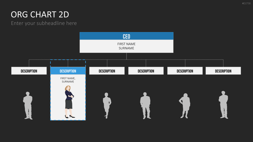 Organigramm - Toolbox 2D PowerPoint-Vorlage