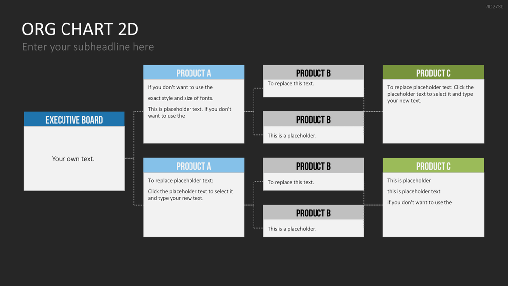 Organigramm - Toolbox 2D PowerPoint-Vorlage