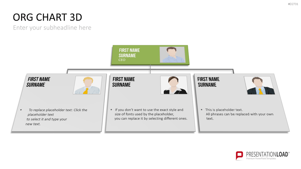 Organigramm - Toolbox 3D PowerPoint-Vorlage