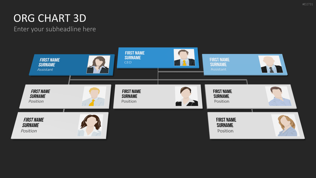 Organigramm - Toolbox 3D PowerPoint-Vorlage