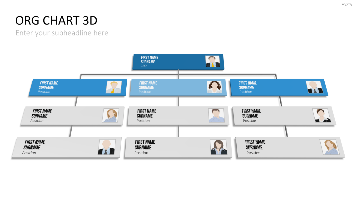 Organigramm - Toolbox 3D PowerPoint-Vorlage