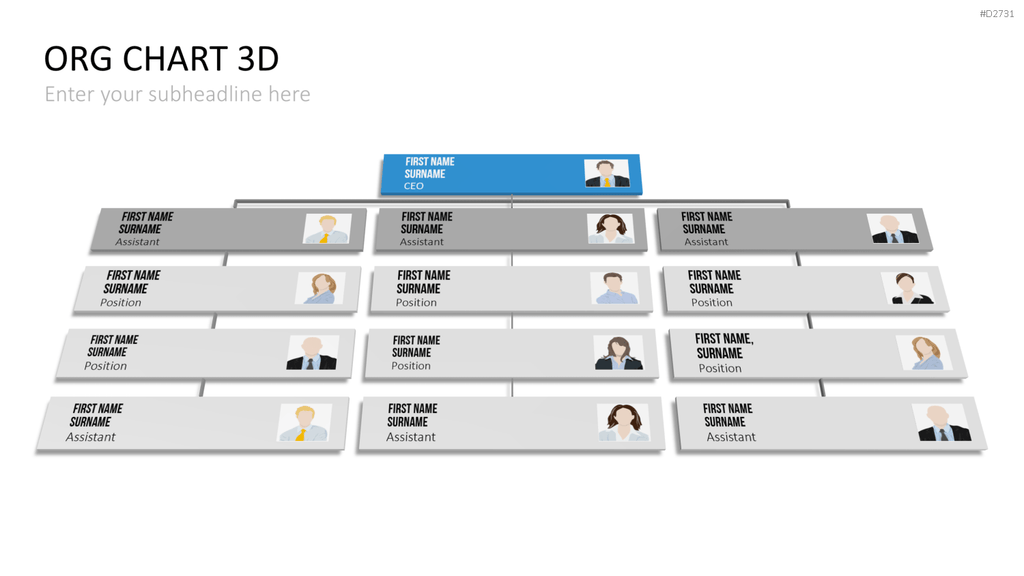 Organigramm - Toolbox 3D PowerPoint-Vorlage