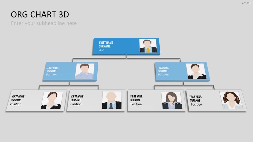 Organigramm - Toolbox 3D PowerPoint-Vorlage
