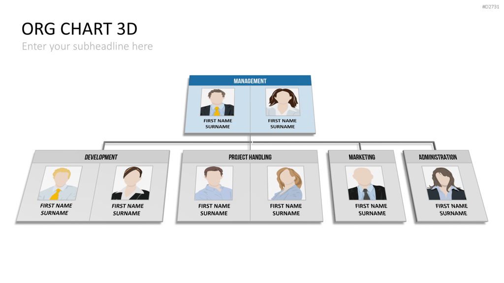 Organigramm - Toolbox 3D PowerPoint-Vorlage