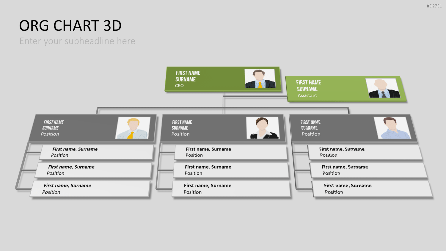 Organigramm - Toolbox 3D PowerPoint-Vorlage