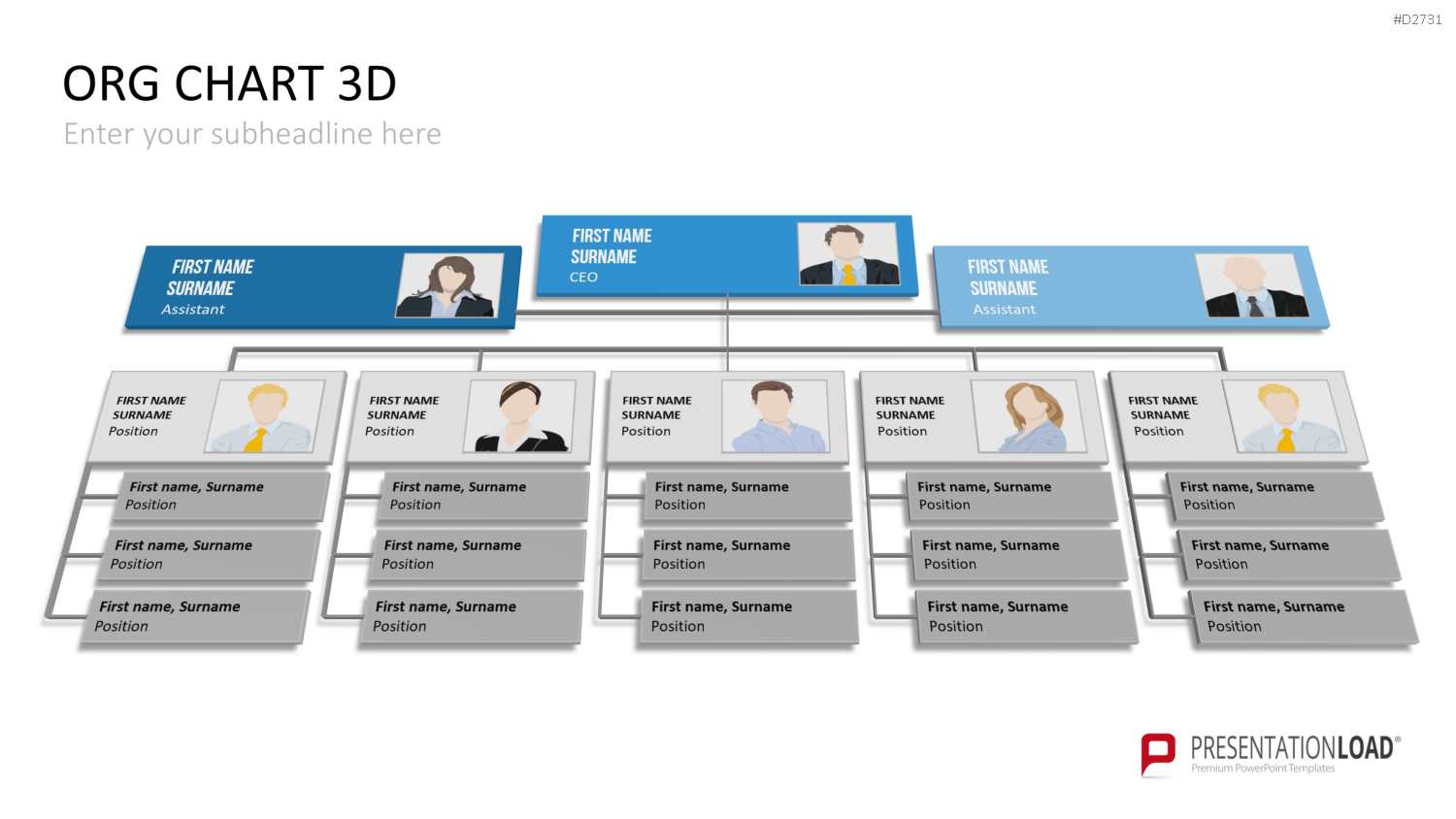 Organigramm - Toolbox 3D PowerPoint-Vorlage