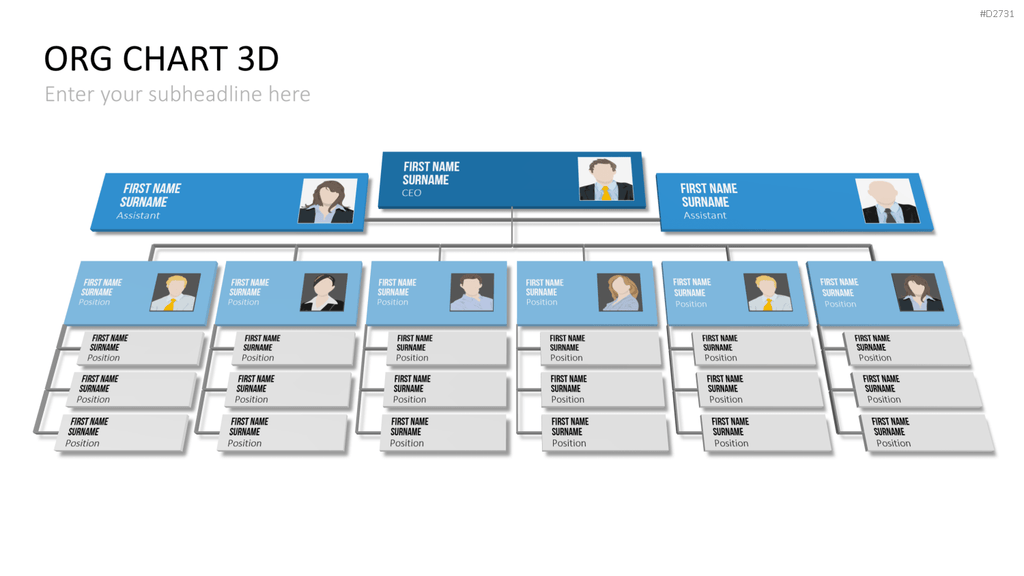 Organigramm - Toolbox 3D PowerPoint-Vorlage