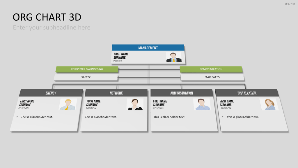 Organigramm - Toolbox 3D PowerPoint-Vorlage