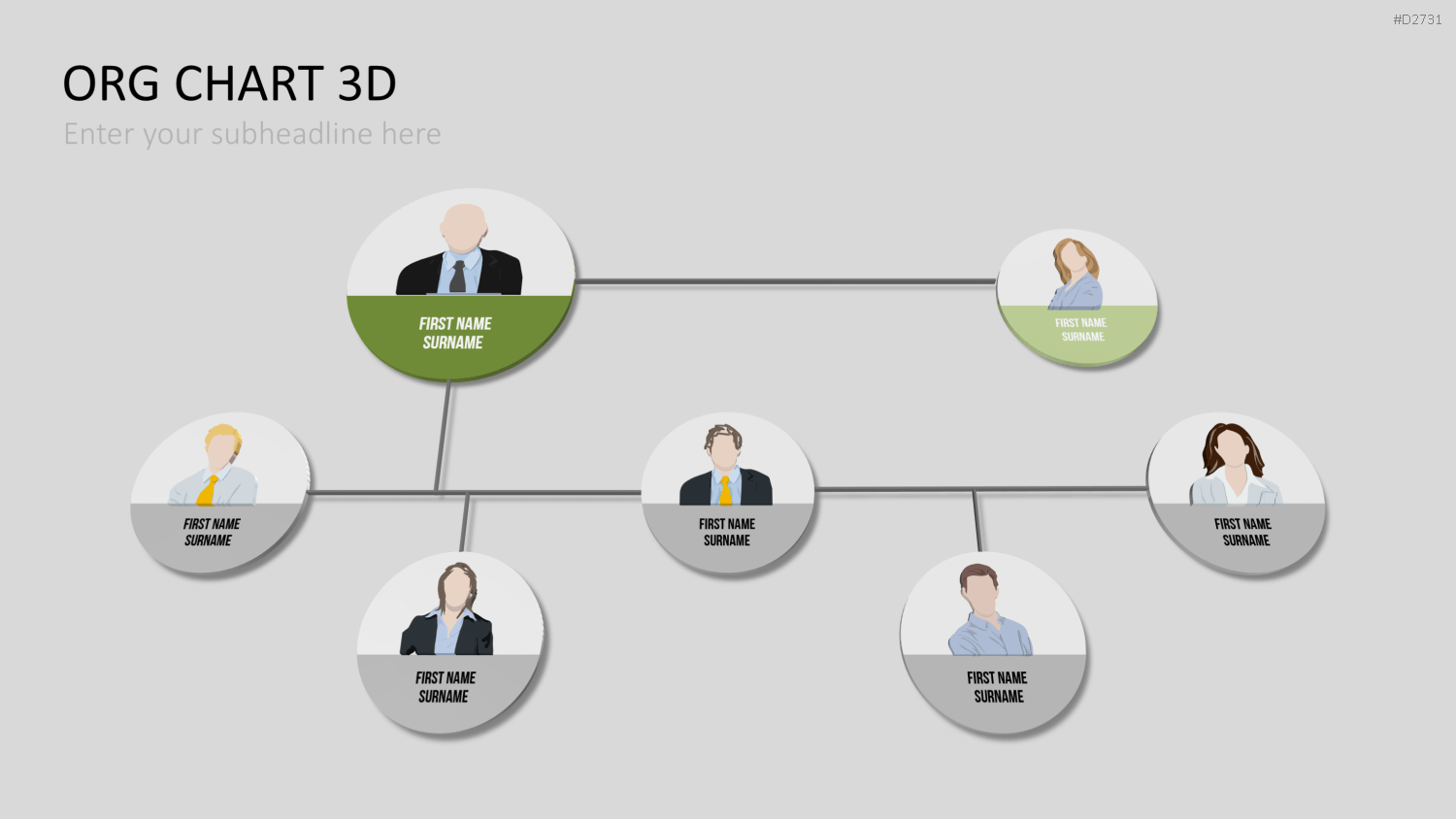 Organigramm - Toolbox 3D PowerPoint-Vorlage