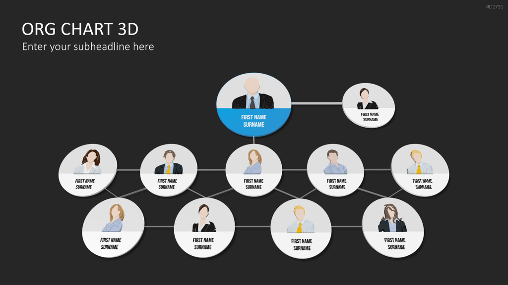 Organigramm - Toolbox 3D PowerPoint-Vorlage