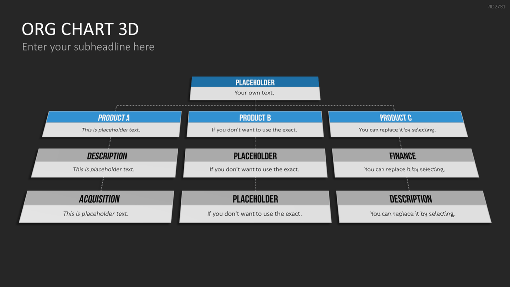 Organigramm - Toolbox 3D PowerPoint-Vorlage