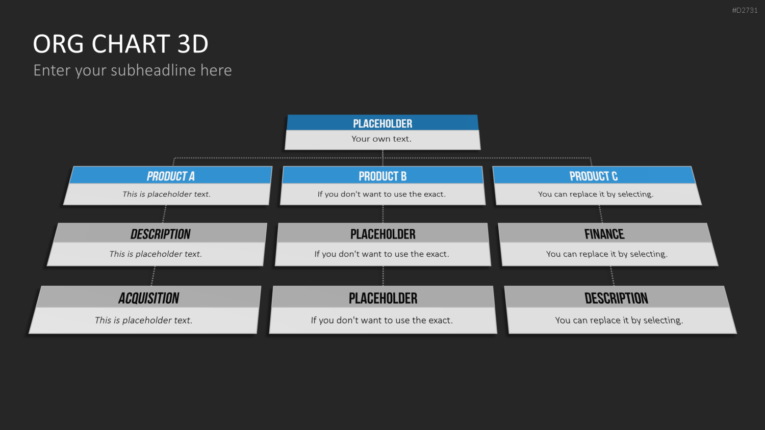 Organigramm - Toolbox 3D PowerPoint-Vorlage