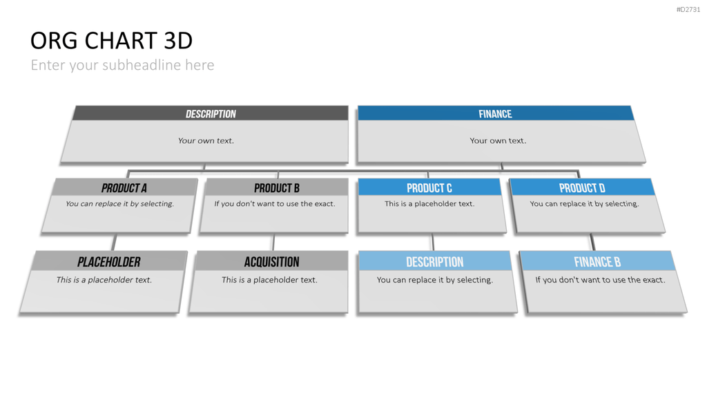 Organigramm - Toolbox 3D PowerPoint-Vorlage