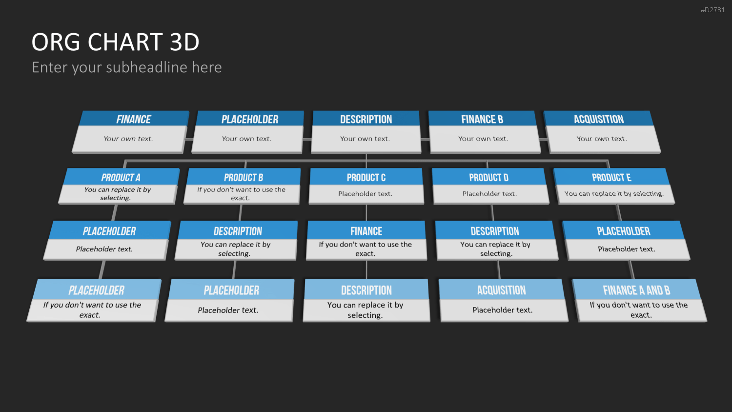 Organigramm - Toolbox 3D PowerPoint-Vorlage