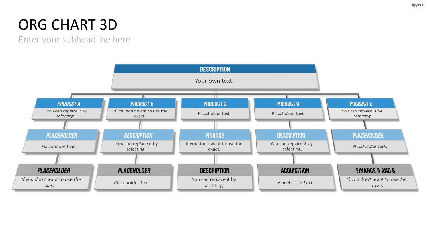 Organigramm - Toolbox 3D PowerPoint-Vorlage