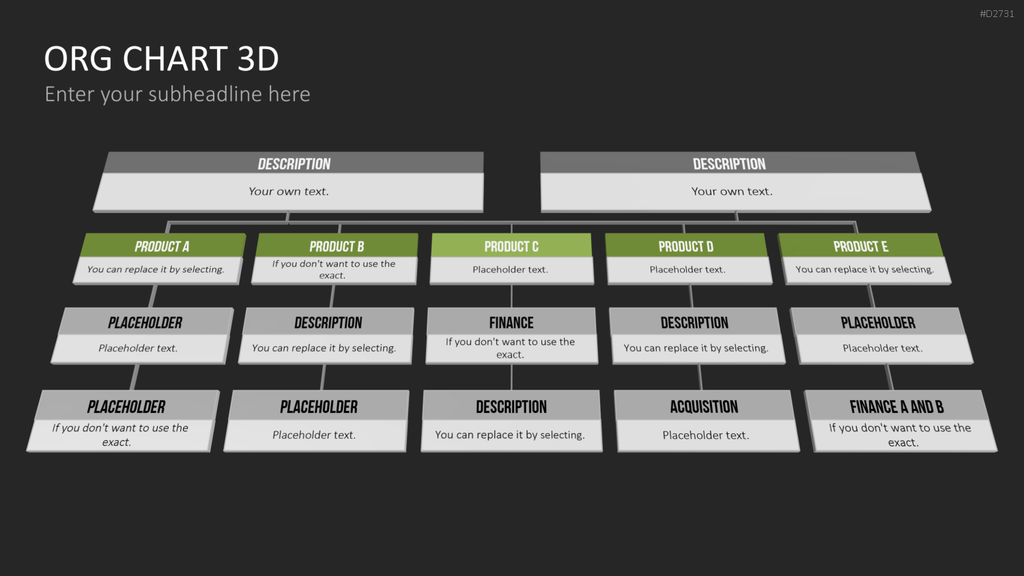 Organigramm - Toolbox 3D PowerPoint-Vorlage