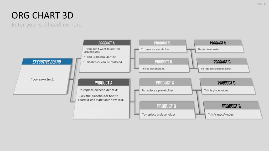 Organigramm - Toolbox 3D PowerPoint-Vorlage
