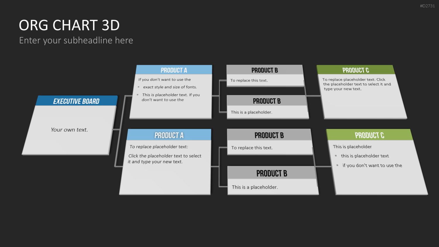 Organigramm - Toolbox 3D PowerPoint-Vorlage