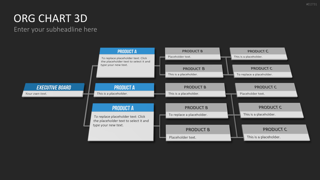 Organigramm - Toolbox 3D PowerPoint-Vorlage