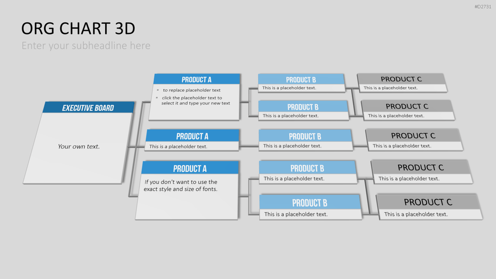 Organigramm - Toolbox 3D PowerPoint-Vorlage