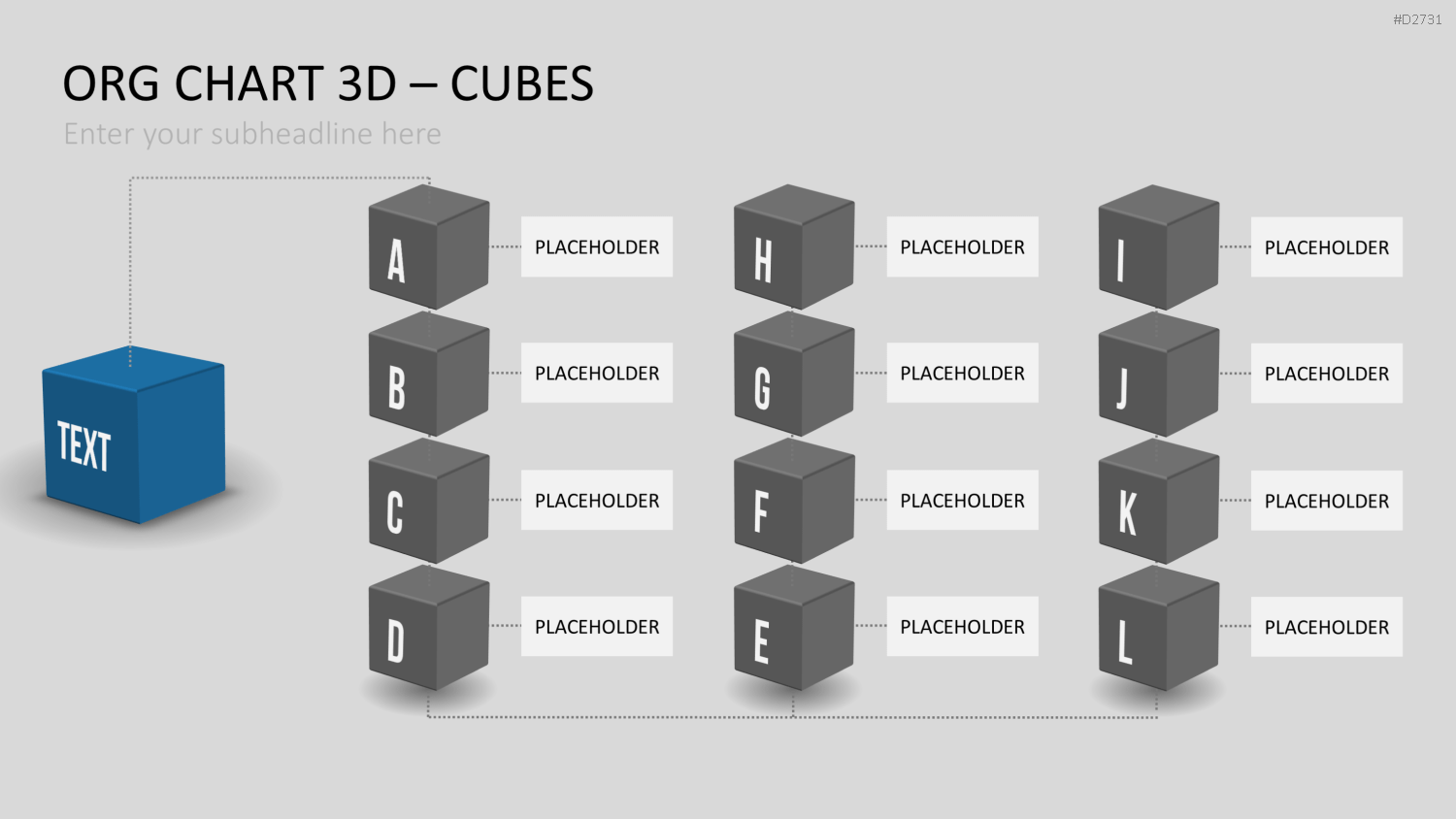 Organigramm - Toolbox 3D PowerPoint-Vorlage