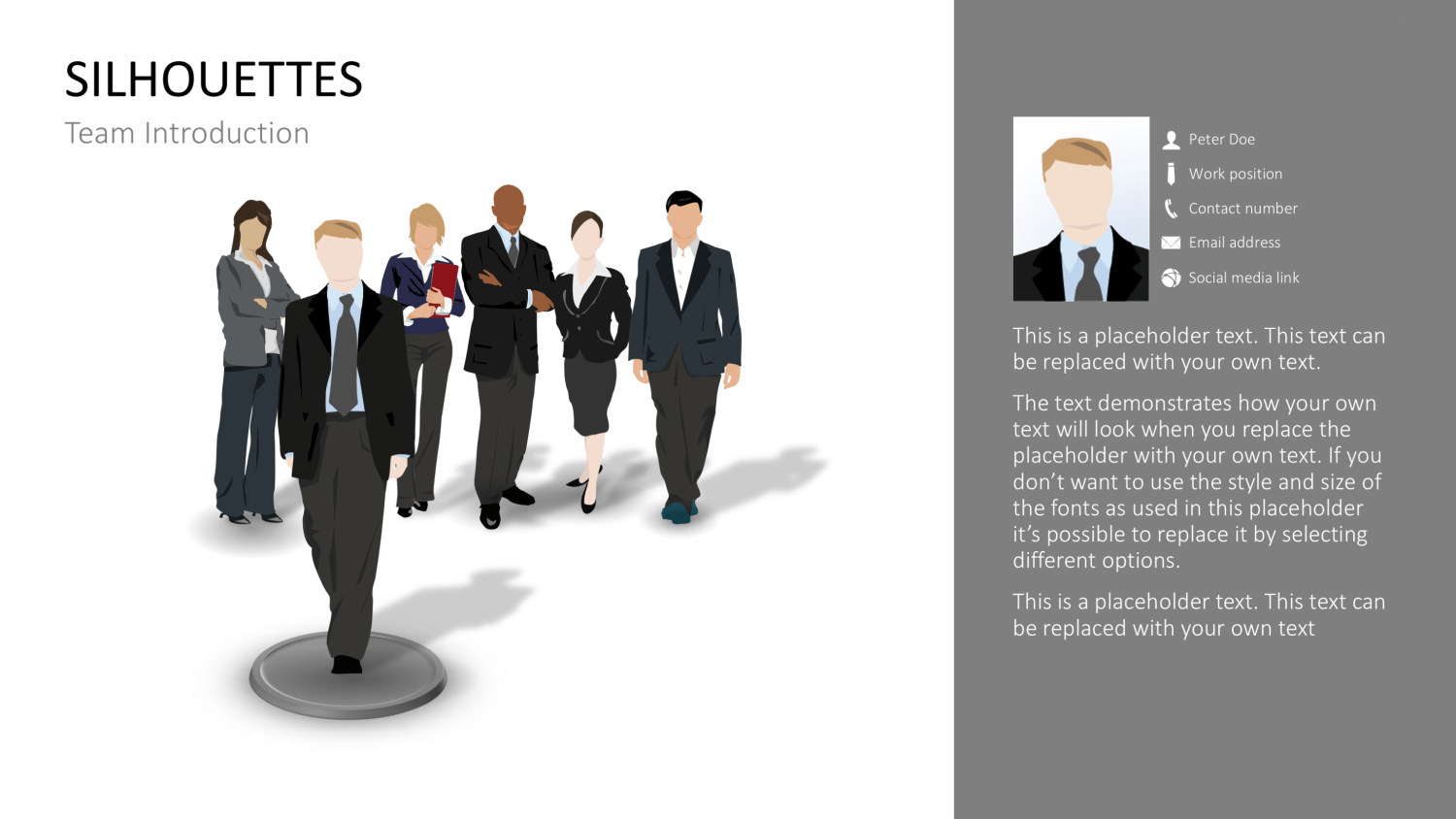 Personen-Silhouetten Bundle2 PowerPoint-Vorlage