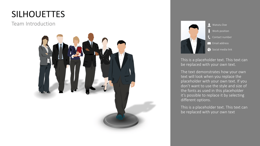 Personen-Silhouetten Bundle2 PowerPoint-Vorlage