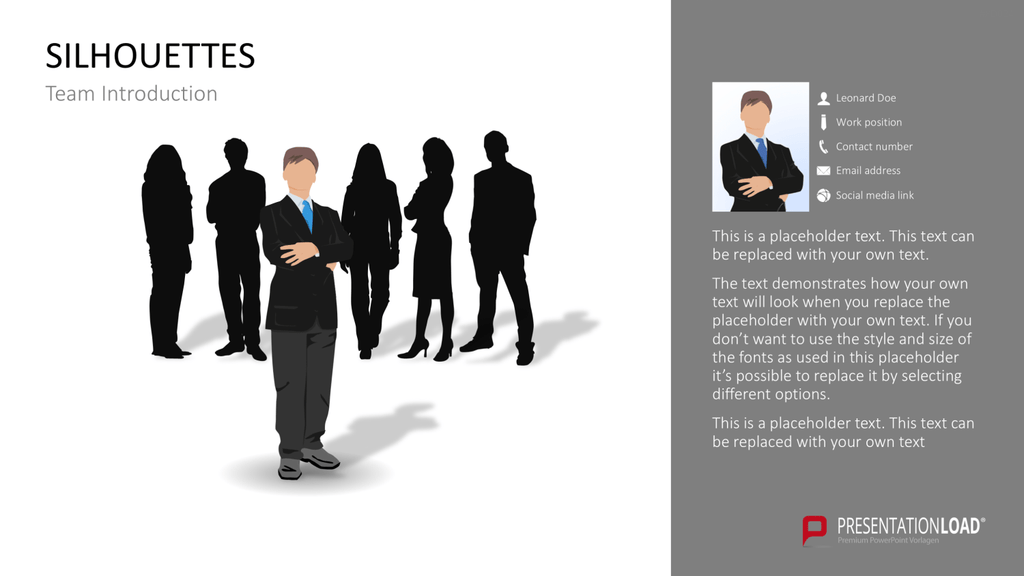 Personen-Silhouetten Bundle2 PowerPoint-Vorlage