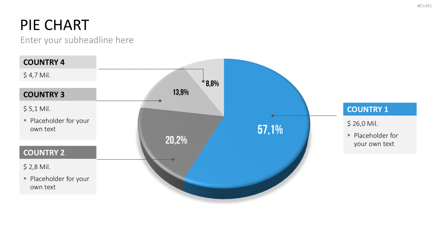 Kuchendiagramm-Toolbox PowerPoint-Vorlage