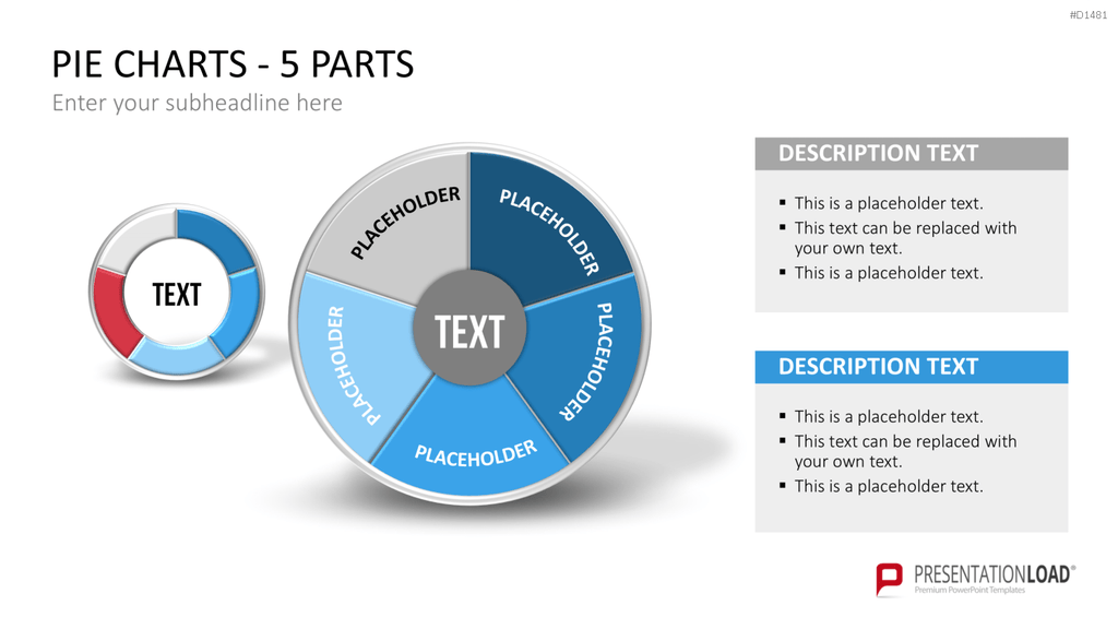 Kuchendiagramm-Toolbox PowerPoint-Vorlage