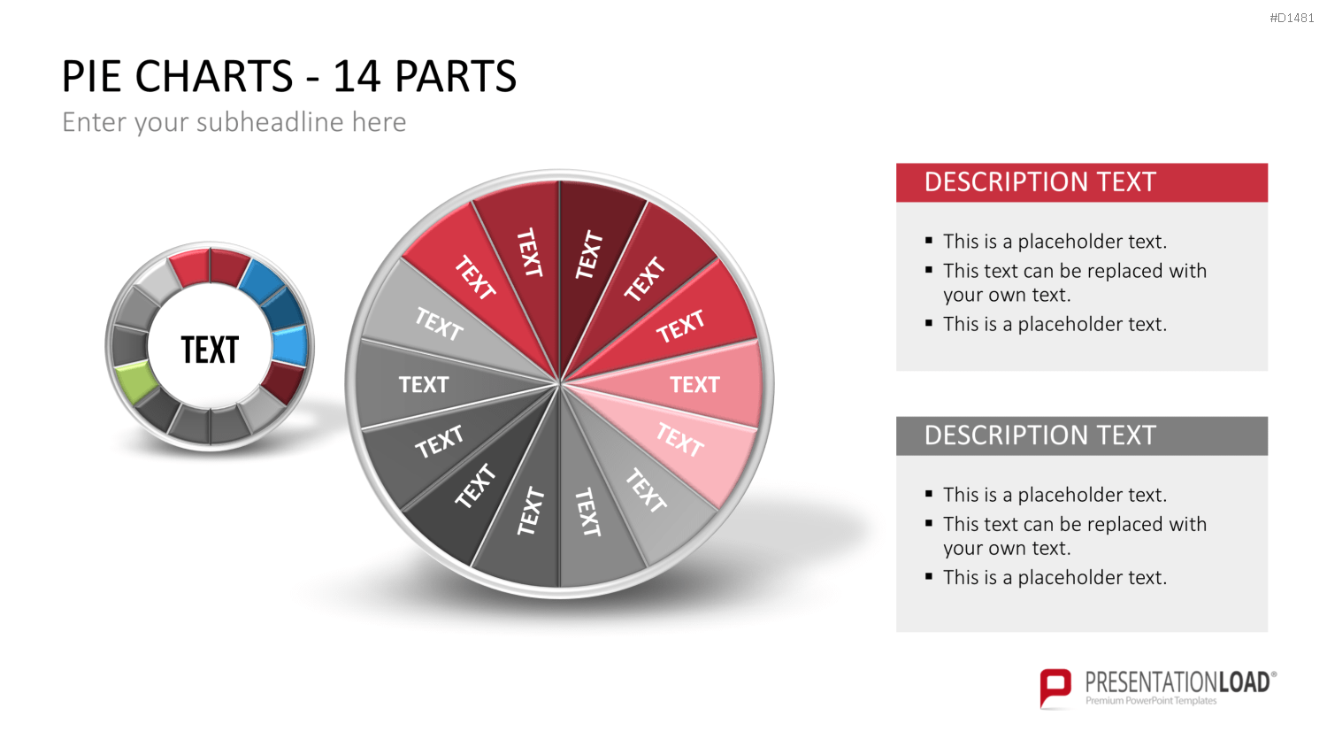 Kuchendiagramm-Toolbox PowerPoint-Vorlage