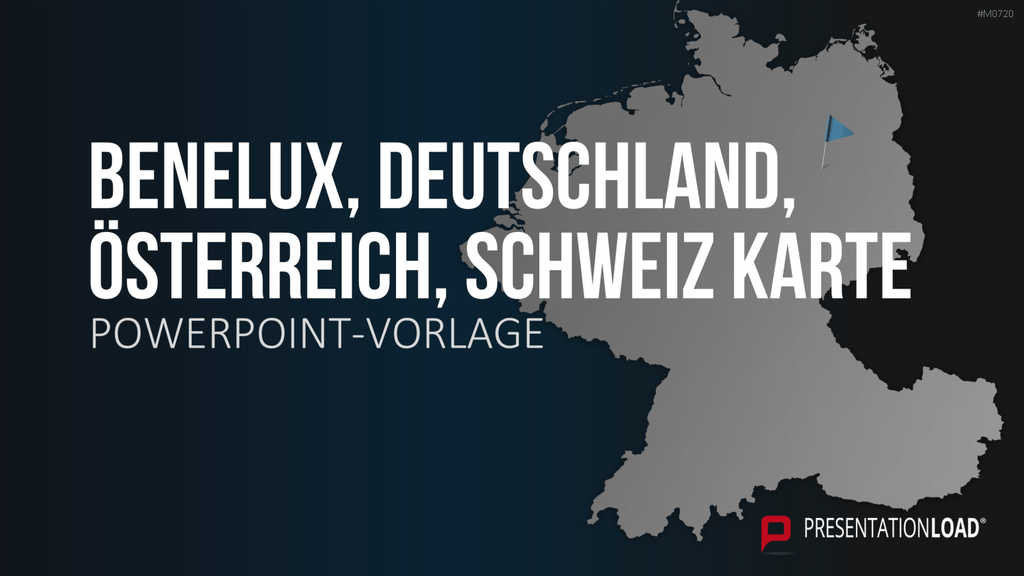 Benelux, Deutschland, Österreich, Schweiz PowerPoint-Vorlage