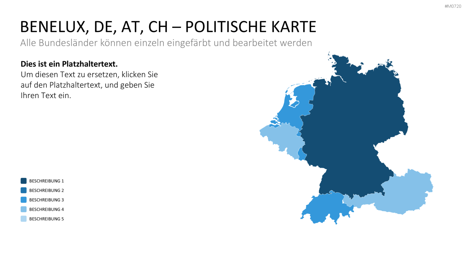 Benelux, Deutschland, Österreich, Schweiz PowerPoint-Vorlage
