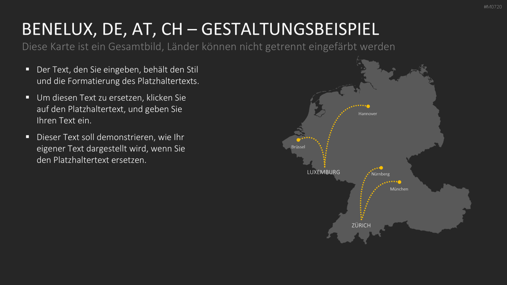 Benelux, Deutschland, Österreich, Schweiz PowerPoint-Vorlage