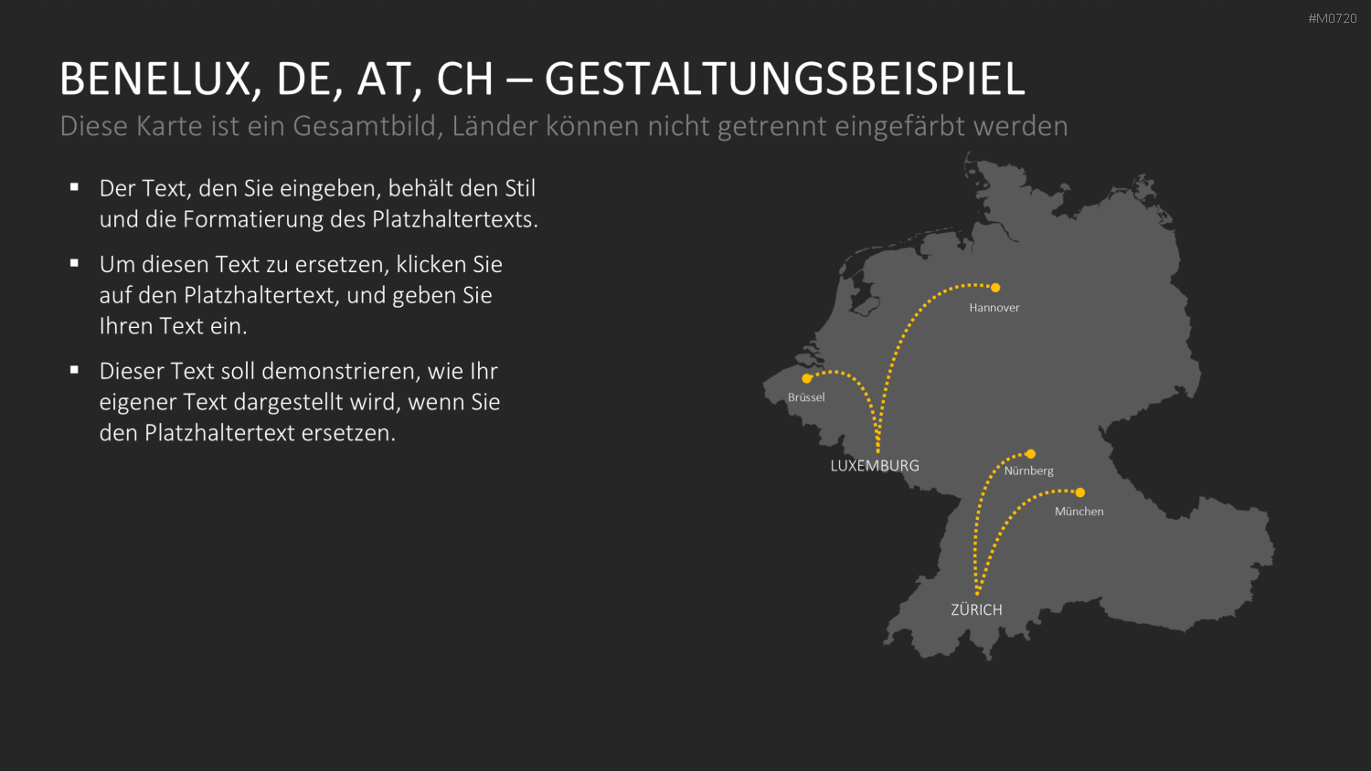 Benelux, Deutschland, Österreich, Schweiz PowerPoint-Vorlage