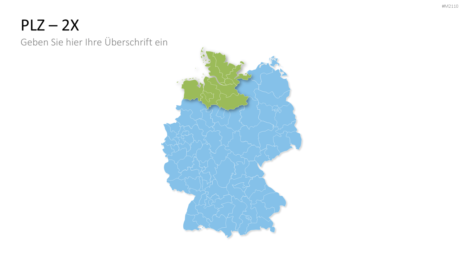 Deutschland - PLZ (2-stellig) PowerPoint-Vorlage