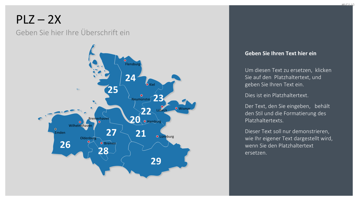 Deutschland - PLZ (2-stellig) PowerPoint-Vorlage
