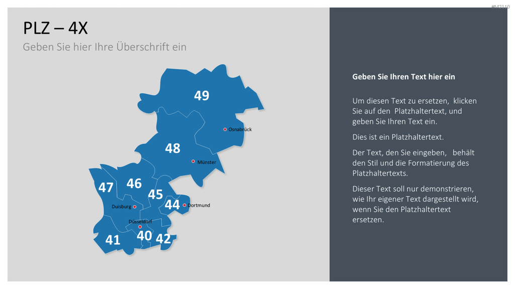 Deutschland - PLZ (2-stellig) PowerPoint-Vorlage