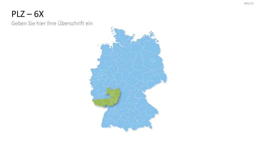 Deutschland - PLZ (2-stellig) PowerPoint-Vorlage