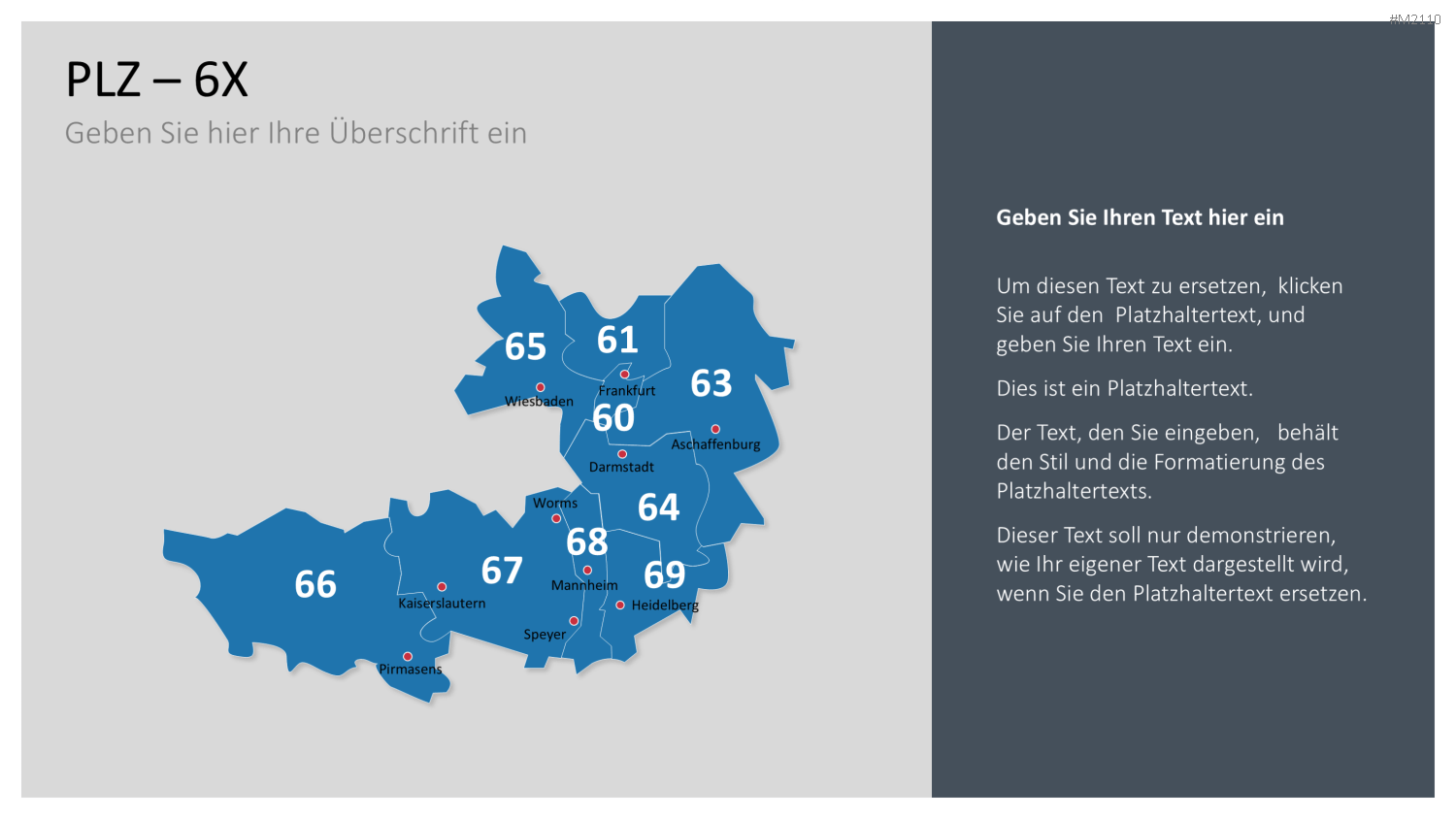 Deutschland - PLZ (2-stellig) PowerPoint-Vorlage