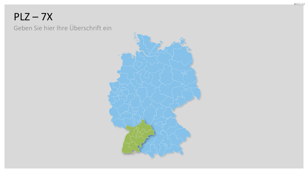 Deutschland - PLZ (2-stellig) PowerPoint-Vorlage