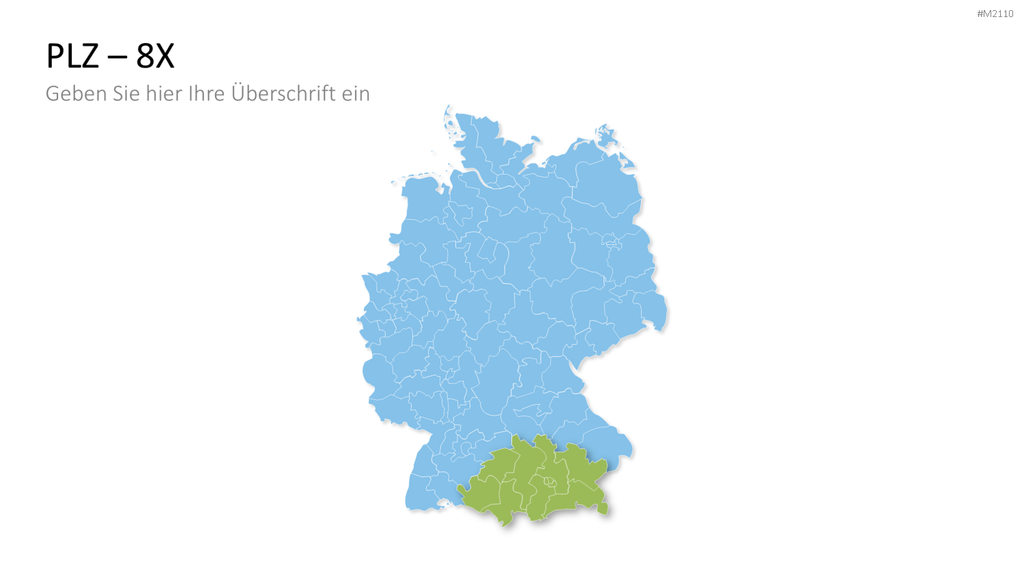 Deutschland - PLZ (2-stellig) PowerPoint-Vorlage