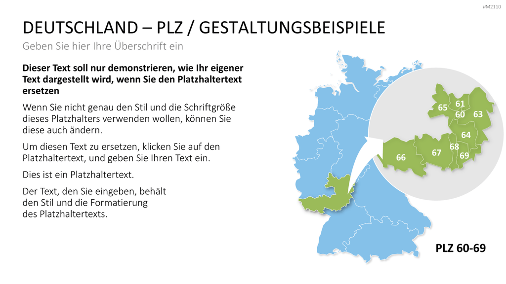 Deutschland - PLZ (2-stellig) PowerPoint-Vorlage