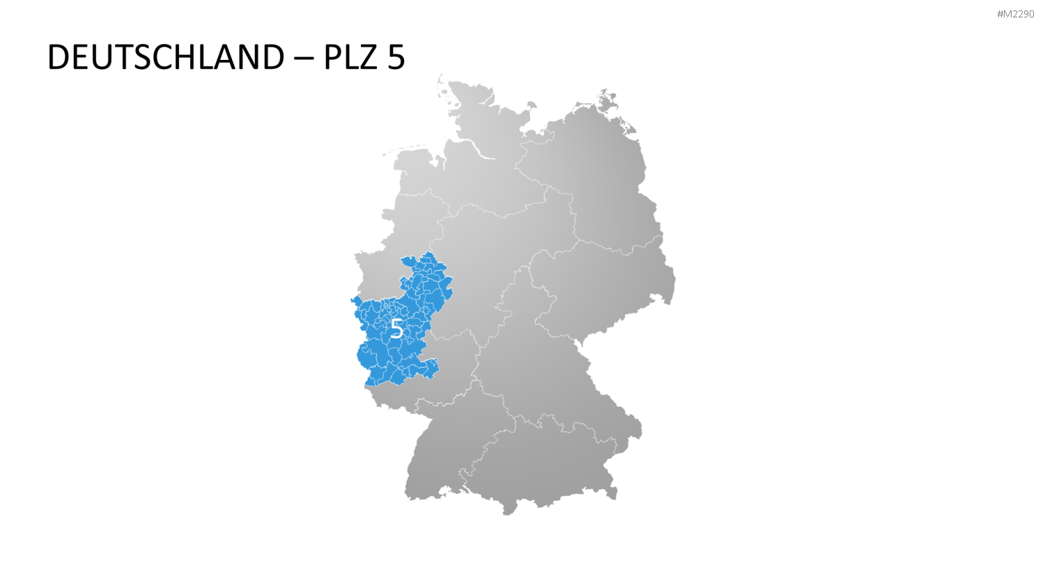 Deutschland - PLZ (3-stellig) PowerPoint-Vorlage