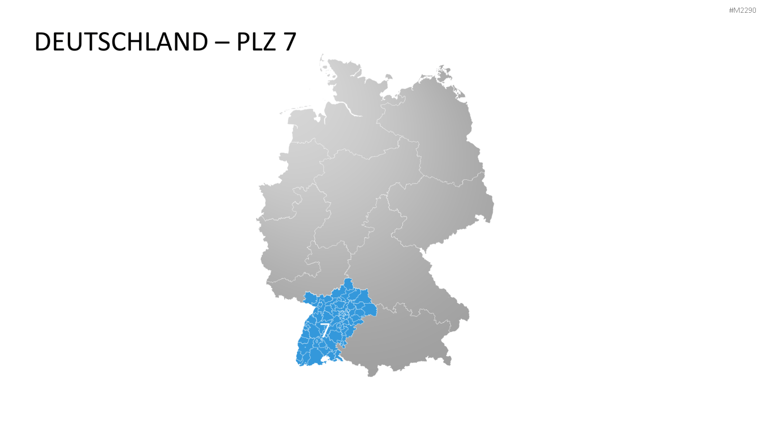 Deutschland - PLZ (3-stellig) PowerPoint-Vorlage