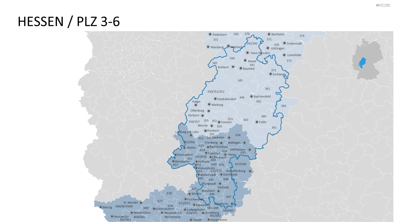 Deutschland - PLZ (3-stellig) PowerPoint-Vorlage