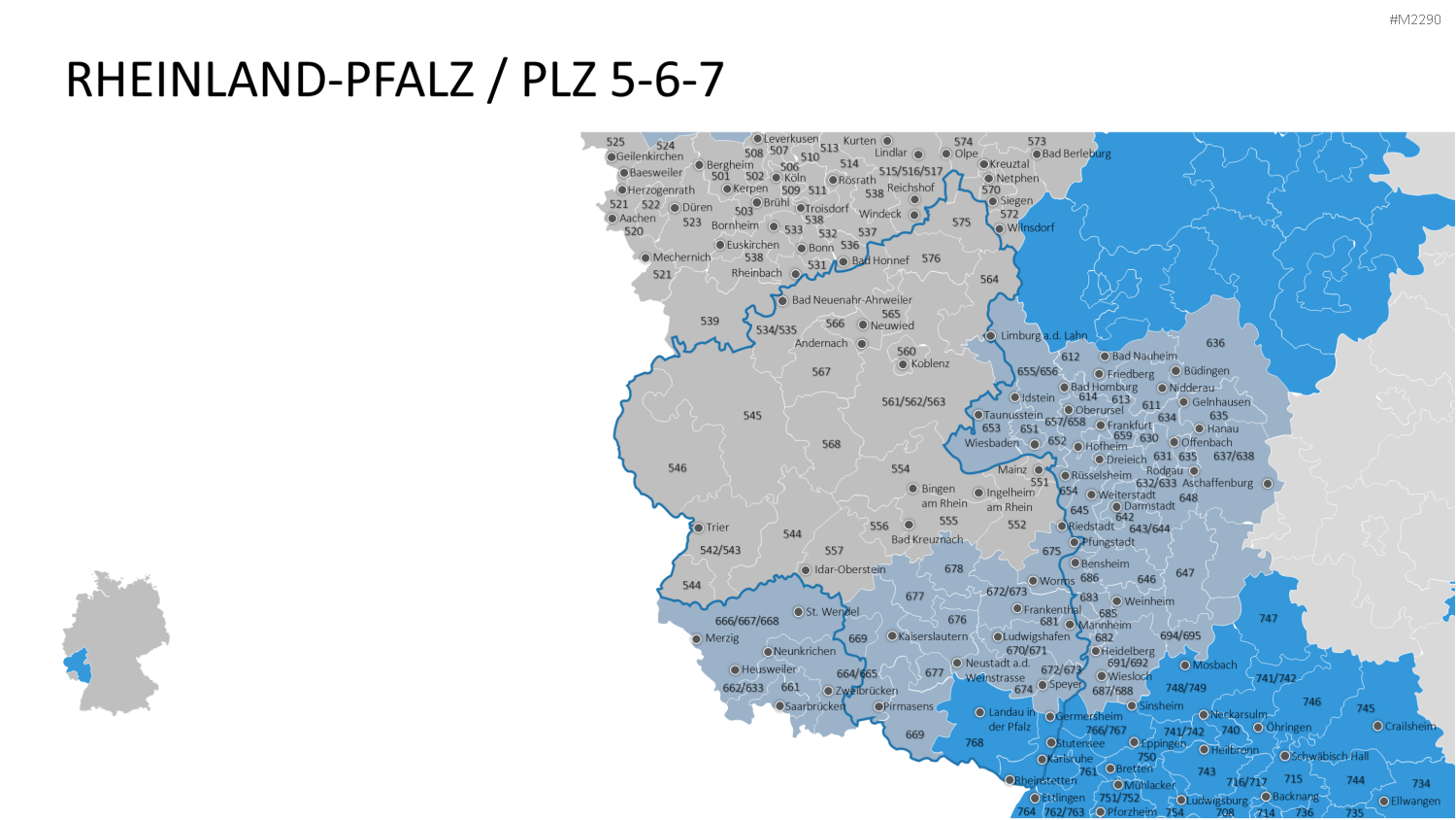 Deutschland - PLZ (3-stellig) PowerPoint-Vorlage